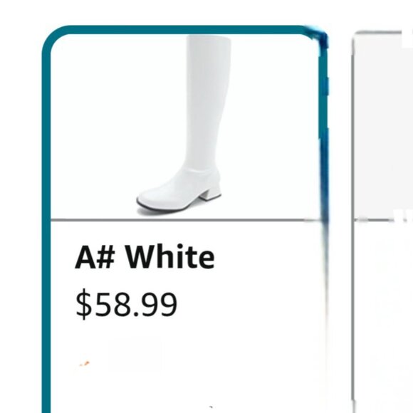 GoGo style white boots size 8 (great for a costume) - Picture 2 of 8